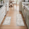 GENIMO Runner Rug 2PCs, Machine Washable Non Slip Vintage Hallway Runner Rug by GENIMO