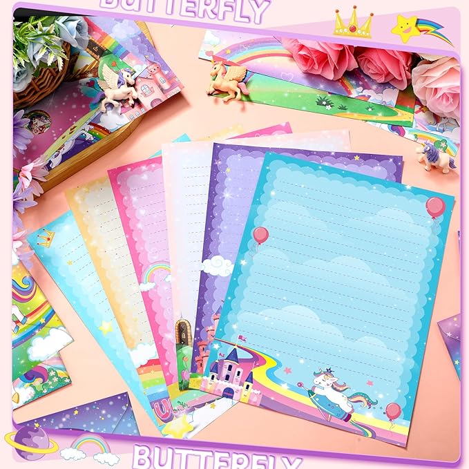 TaoBary 160 Pcs Stationery Paper Set 50 Double Sided Stationery Papers - Image 2
