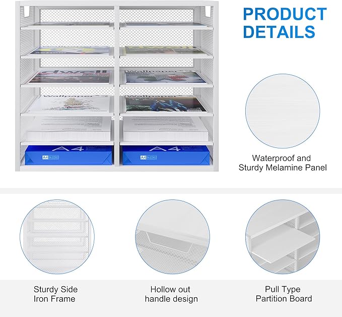 PAG-Mass Mail Sorter for Desk, Countertop Literature Organizer, Student Mailbox - Image 8