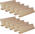 10 Pack 2" x 8" Aluminum Desk Name Plate Holder, Office Name Plate Holder by Unknown