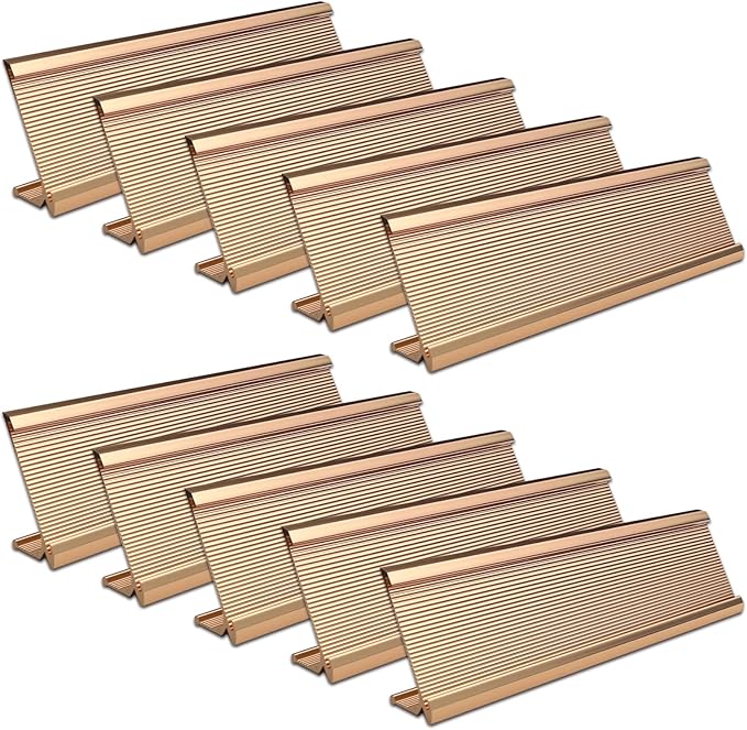 10 Pack 2" x 8" Aluminum Desk Name Plate Holder, Office Name Plate Holder by Unknown