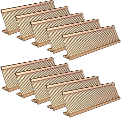 10 Pack 2" x 8" Aluminum Desk Name Plate Holder, Office Name Plate Holder by Unknown