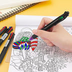 Bribobo 4 Pack Multicolor Ballpoint Pens 4-in-1 0.7mm Colored Retractable - Image 7