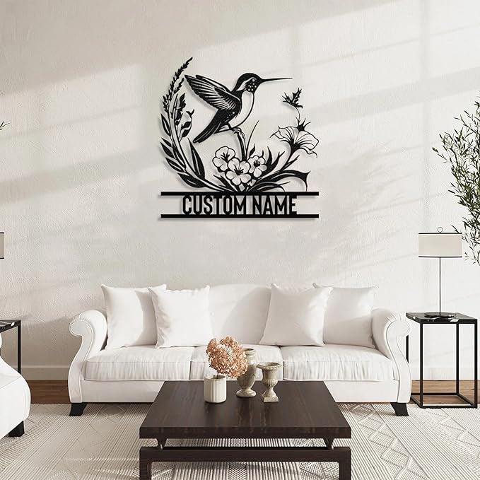 Personalized Metal Signs | Bird Metal Wall Art | Metal Name Sign Birds Welcome - Image 6