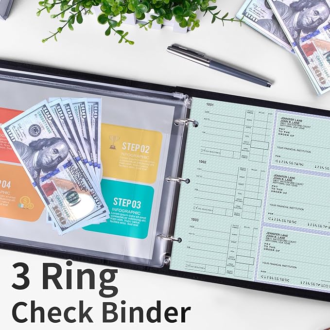 Antner 3 Ring Personal Check Binder - Image 7