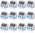 Weewooday 12 Pcs Digital Kitchen Magnetic Timer Bulk Classroom Count up by Weewooday