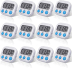 Weewooday 12 Pcs Digital Kitchen Magnetic Timer Bulk Classroom Count up by Weewooday