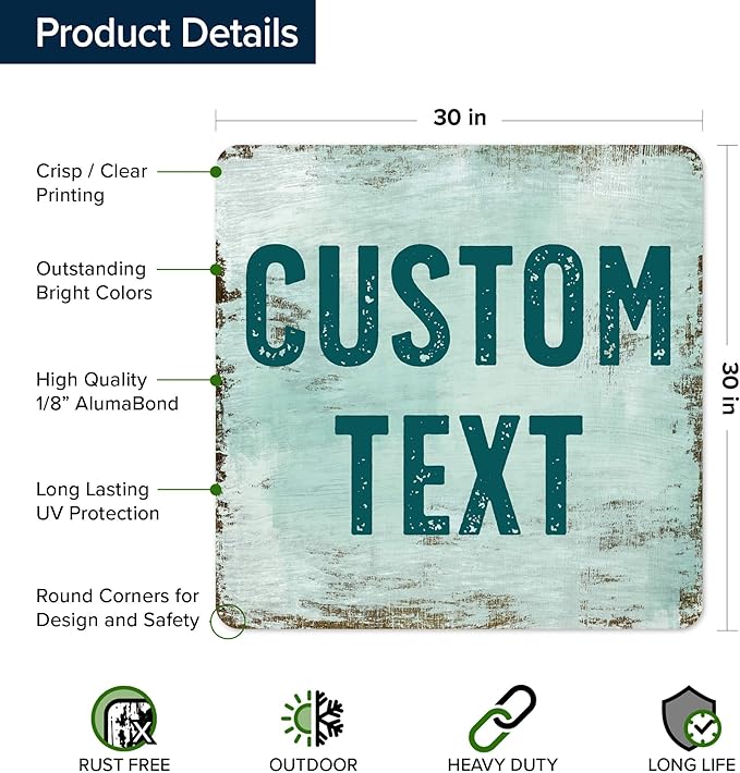 Custom Sign, Custom Street Sign, 11 Font Colors, 13 Font Styles, 4 Hole Options - Image 6
