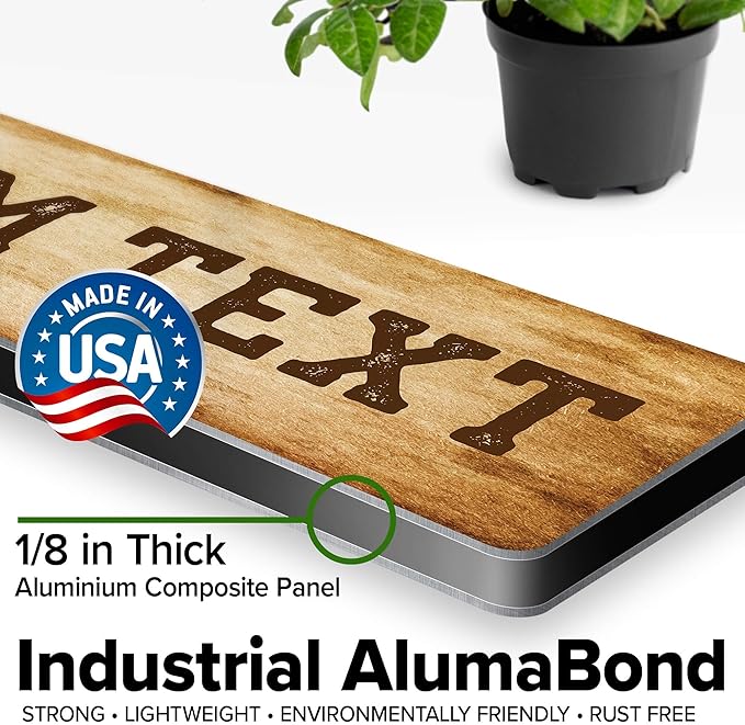 Custom Sign, Custom Street Sign, 11 Font Colors, 13 Font Styles, 4 Hole Options - Image 3