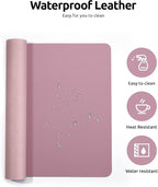 YSAGi Leather Desk Protector, Office Mat, Large Mouse Mat, Non-Slip PU Leather - Image 4