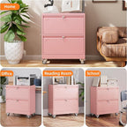METAN Upgrade 2 Drawers Lateral File Cabinet on Wheels, Steel Office Filing - Image 7