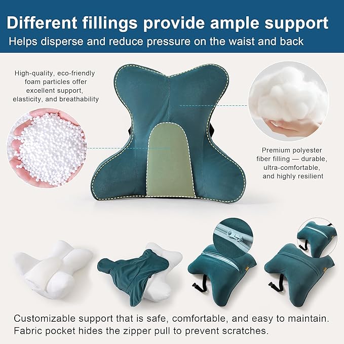 Ailuteie Lumbar Support Pillow – Multi-Functional Ergonomic Back Cushion - Image 3