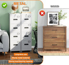 METAN 4 Drawer File Cabinet on Wheels, Lockable Metal Filing Cabinet - Image 7