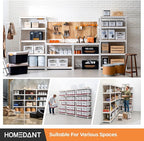 HOMEDANT 35.9" W 5 Tier Heavy Duty Garage Shelving Adjustable Metal Rack - Image 9