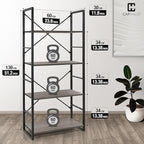 CAPHAUS 4 Tier Bookshelf, 24 Inch Width Free Standing Shelf, Bookcase Shelf - Image 3