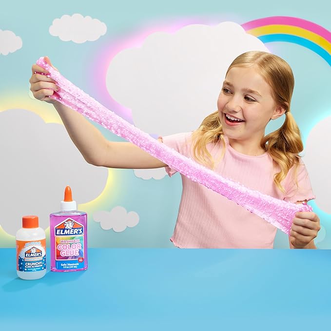Elmer’s Neon Sky Slime Kit, Includes Transparent Color Liquid Glue, Crunchy and - Image 6