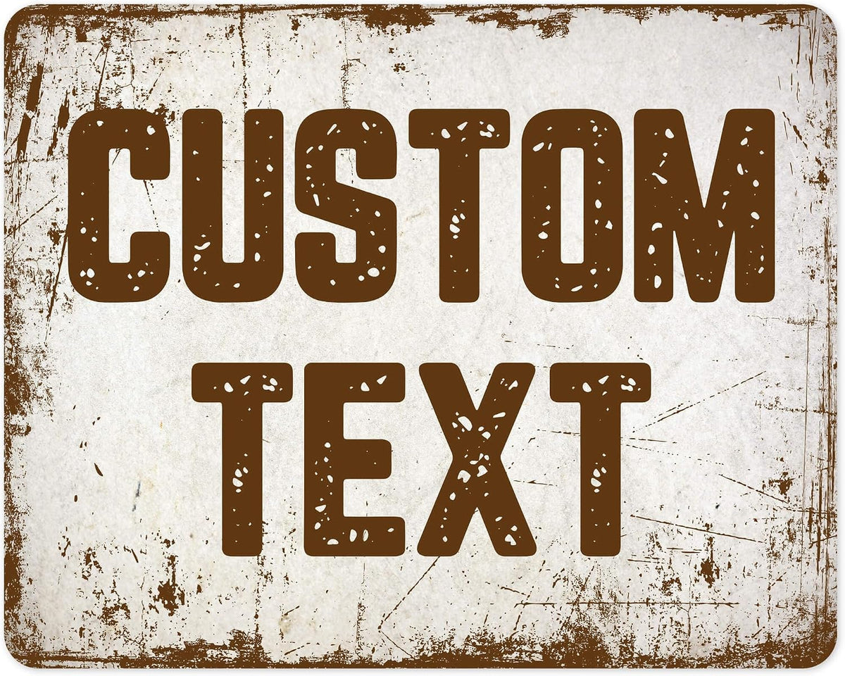 Custom Sign, Custom Street Sign, 11 Font Colors, 13 Font Styles, 4 Hole Options