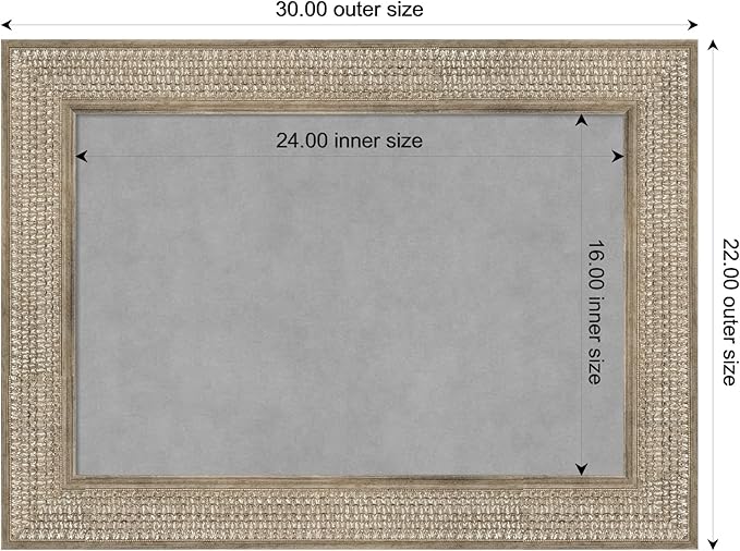 Amanti Art Silver Framed Magnetic Board 22x30 Medium Vision Board - Image 3