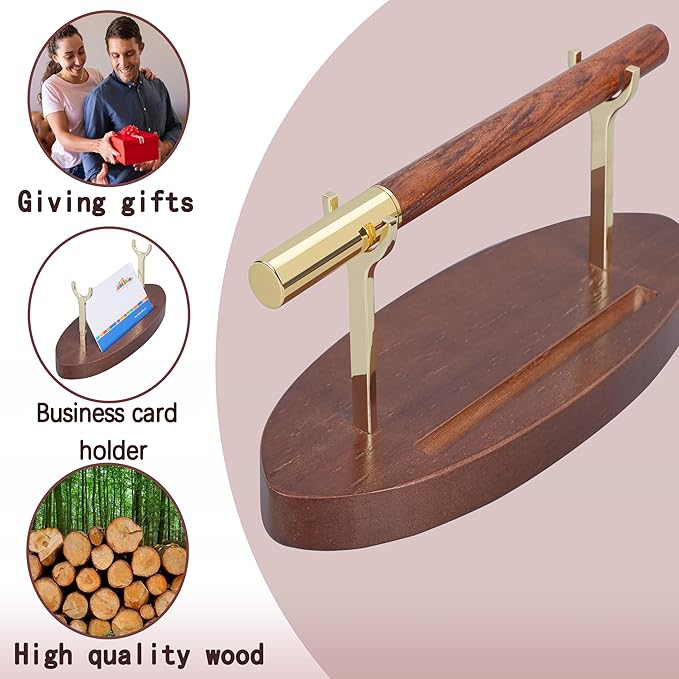 Htoxsdc Pen Holder Desk Organizers and Accessories Desk Decor ，Exquisite Wooden - Image 6