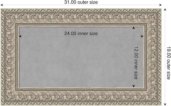 Amanti Art Silver Framed Magnetic Board 19x31 Small Vision Board - Image 2