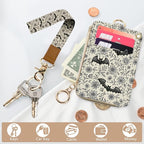 bolimoss Bat Lanyard Wallet Badge Holder PU Leather RFID Keychain Wallet - Image 6