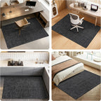Office Chair Mat for Hardwood Floor 36x48 Inch, Non-Slip Heavy Duty Floor Protector, Easy Glide PVC Mat for Rolling Chairs, Ideal for Wood Tile & Hard Floors(Black)