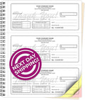 Custom 8.5" x 7" Carbonless NCR Books in 3-Part Triplicate Invoices, Work Orders by PrintPPS