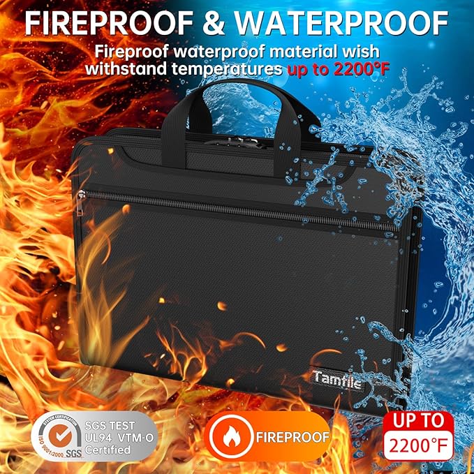 5200℉ Fireproof Accordion File Organizer - Image 2