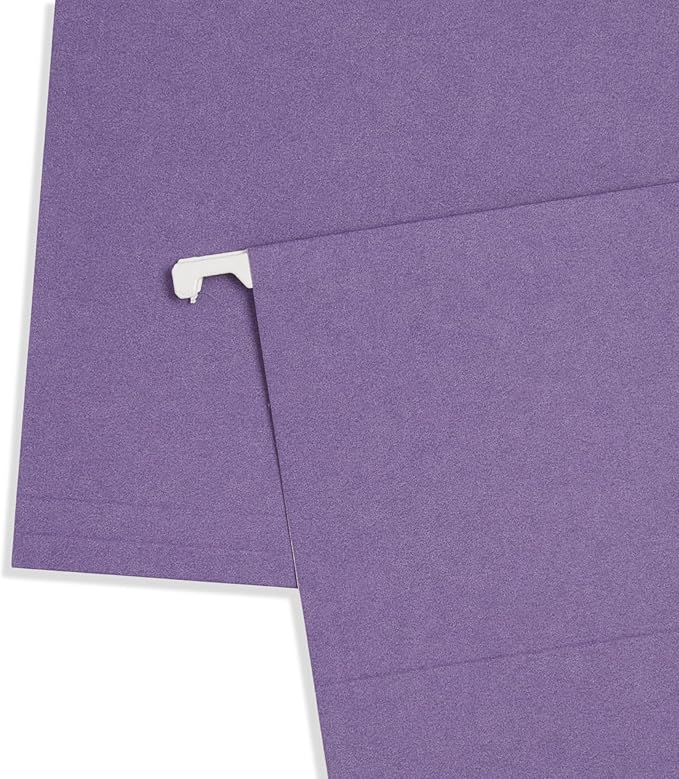 25 Blue Summit Supplies Purple Hanging File Folders - Image 5