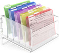 Cuukie File Sorter Organizer, 5 Sections Acrylic Letter Tray