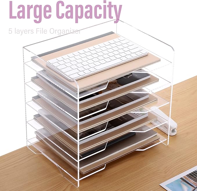 SANRUI Acrylic Paper Organizer Letter Tray - Image 8