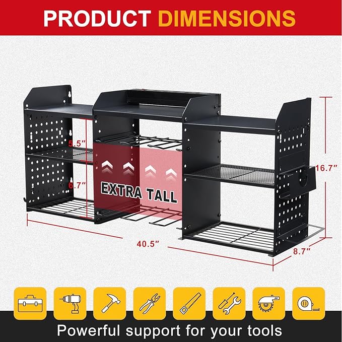 ERVNYNT 3 layers power tool organizer Loads 150lbs - Image 2