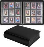 Sibonic 9 Pocket TopLoader Binder, Holds 360 3”x4” Toploader Hard Cases by SIBONIC