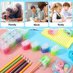 96 Pieces Pencil Sharpeners for Kids Colored Pencil Sharpeners Manual Double - Image 4