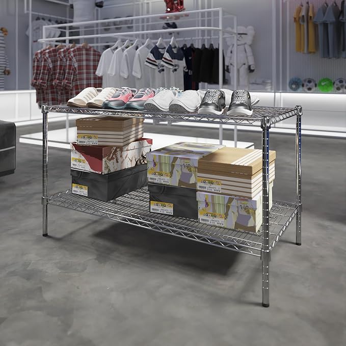 Regal Altair 24" Deep x 48" Wide x 27" Height Wire Shelving Kit | 2-Tier | NSF - Image 2