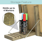 Excello Global Products Rustic Tabletop Chalkboard: Includes 4 Liquid Chalk - Image 2
