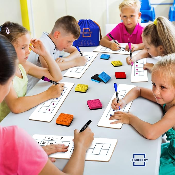 12 Pack Dry Erase Erasers Assorted Colors Magnetic Whiteboard Erasers - Image 2