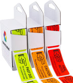 1" x 2.25" 3 Assorted Account Receivable Labels, 250/Box | Product Identification Stickers for Packaging, Warehouses, Retail, Shipping, Inventory and Organization. Made in USA