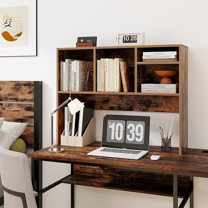 Tangkula Desktop Bookshelf, Countertop Storage Hutch - Image 2