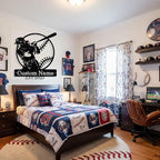 Personalized Softball Metal Sign Custom Player Name Sign Girls Room Decor - Image 2