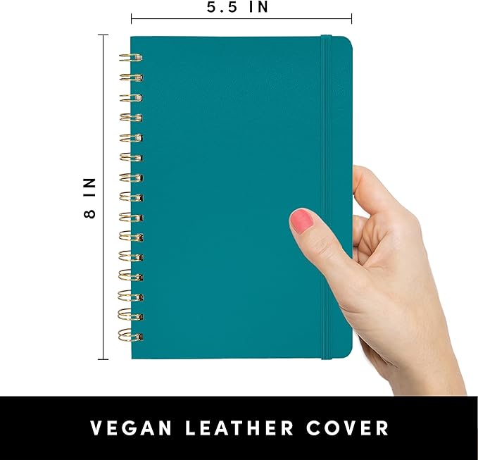 PAPERAGE Lined Spiral Journal Notebook, 160 Pages, Hardcover Journal - Image 2
