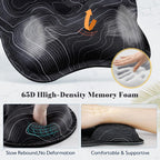 Gimars Upgrade 3 in 1 Enlarge Superfine Smooth Gel Ergonomic Mouse Pad Wrist Support and Keyboard Wrist Rest for Computer, Laptop, Mac, Gaming and Office, Durable, Comfortable and Pain Relief, Map