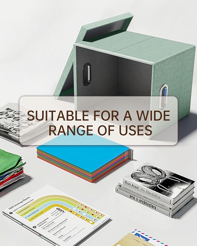 2 Pack File Storage Organizer, Filing Box, Portable File Box - Image 5