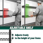 DurayLoly 2500 LBS Shelf Storage Shelves 68.1" W Wire Shelving Unit, Garage - Image 6