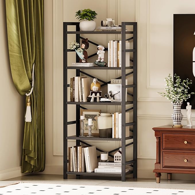 Homeiju Organization and Storage, Tall Bookcase - Image 2