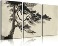 frimeeme vintage sketch pine tree framed canvas wall, main product view