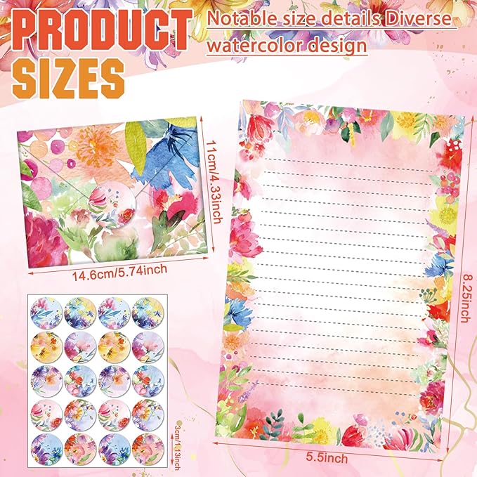 TaoBary 160 Pcs Stationery Paper Set 50 Double Sided Stationery Papers - Image 5