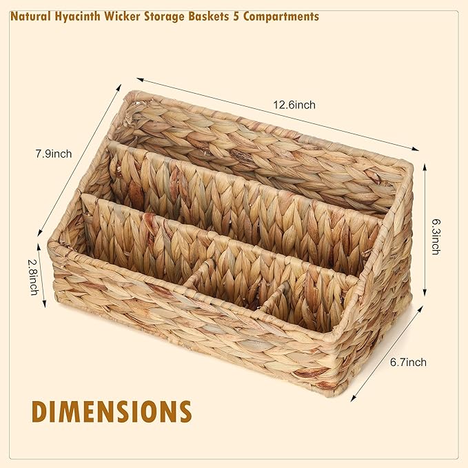 Boershun Desk Organizer – Countertop Mail Organizer, Magazine Holder, Boho - Image 3