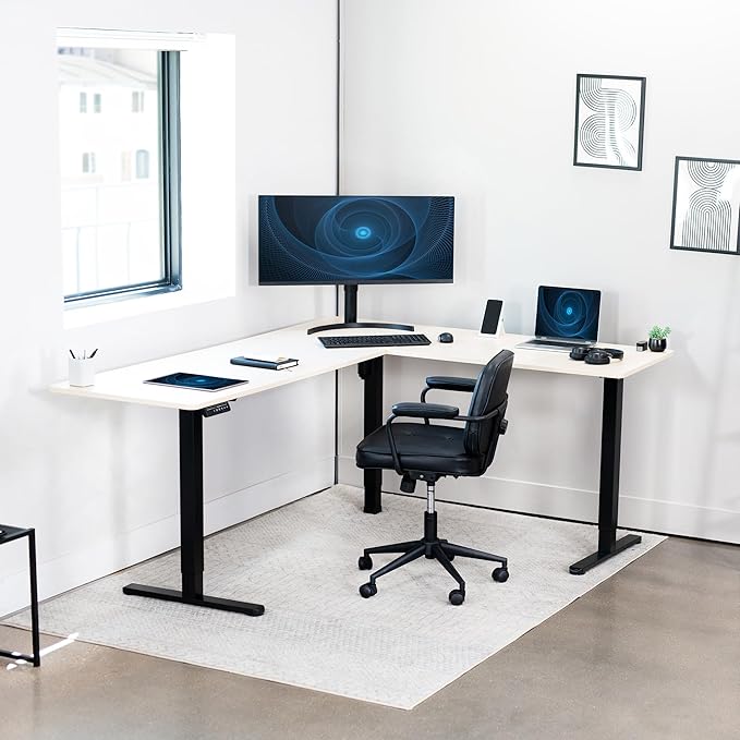 VIVO Electric Corner 75 x 63 inch L-Shaped Standing Desk, Memory Height - Image 8