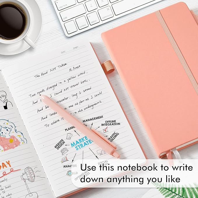 feela 5 Pack Notebooks Journals Bulk, Hardcover Classic Ruled Lined Journals - Image 4